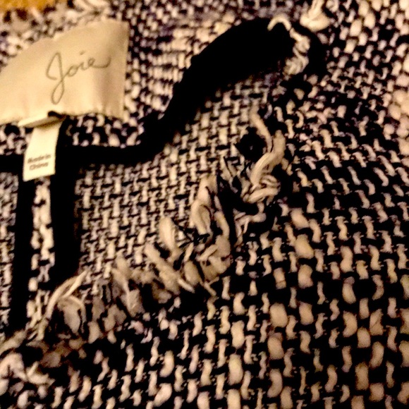 Joie zip up sweater wool-like cotton-poly blend - Picture 3 of 6